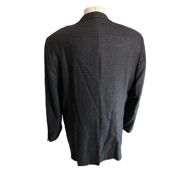 Ralph Lauren Chaps Grey Red Melange Houndstooth 2 Button Suit Jacket Sz 48L Wool - Picture 5 of 16